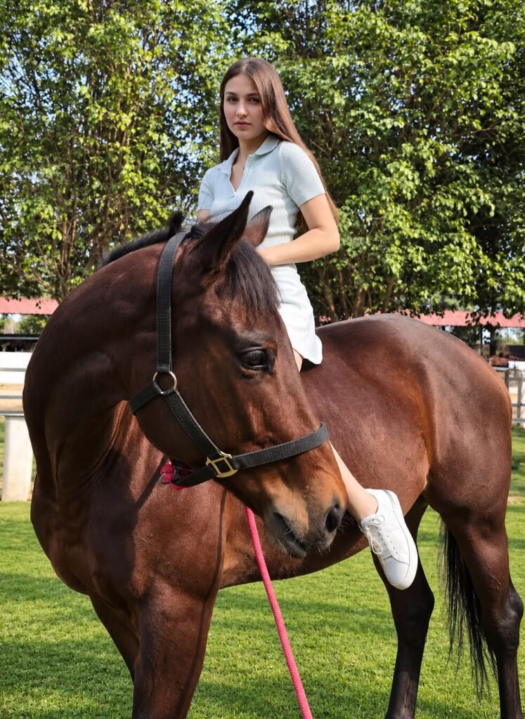 Guest riding a horse