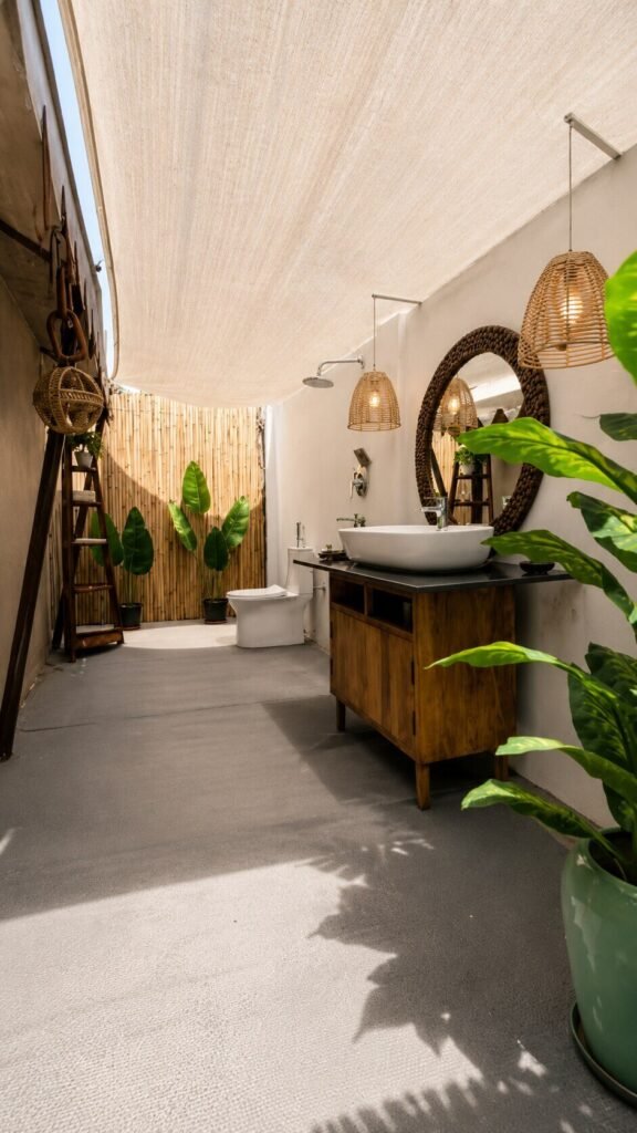 Open-air bathroom