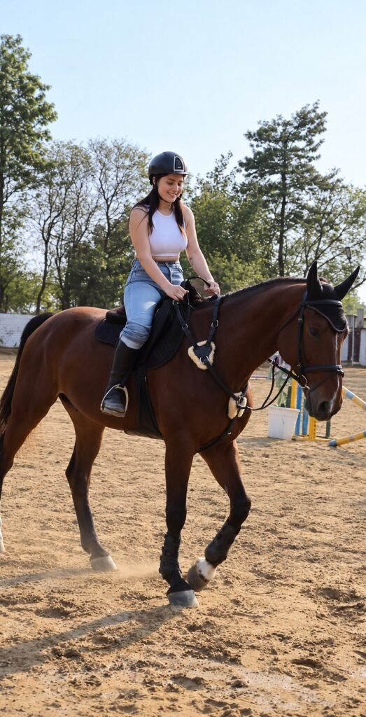 Ride in the arena
