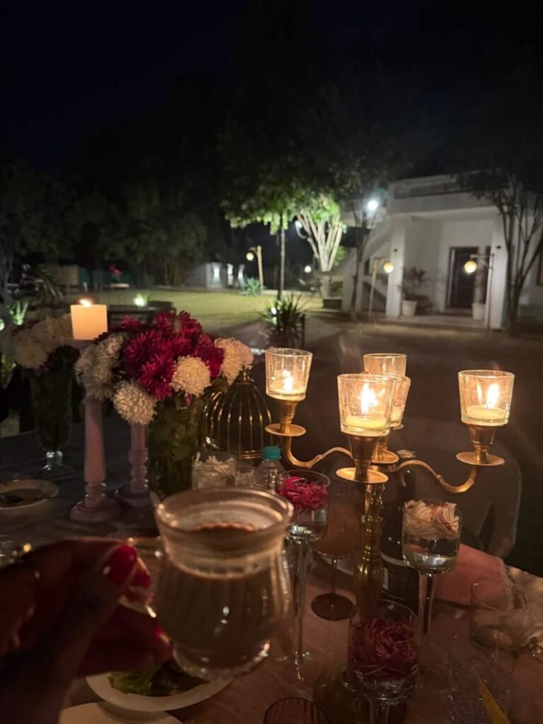 Candle-lit dinner